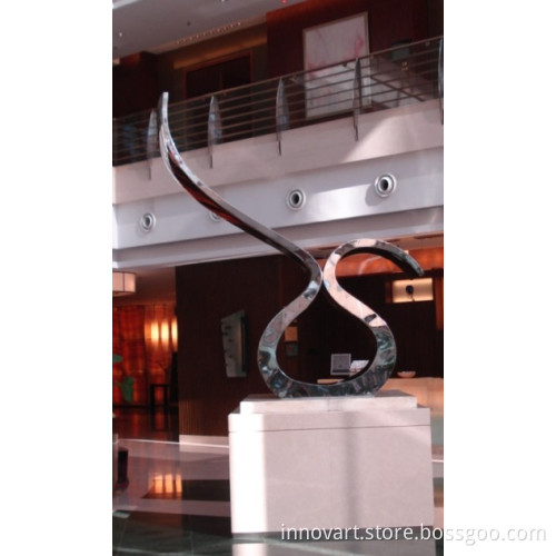 abstract 304 stainless steel sculpture for plaza